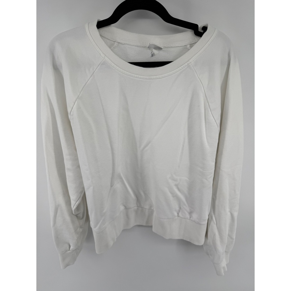 All in Motion White Crewneck Sweatshirt XXL Cotton Blend Activewear